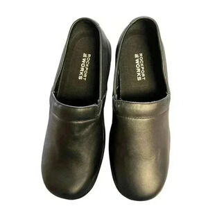 Rockport Works Julie‎ Clog Black Slip Resistant Food/Nurse Work Shoe